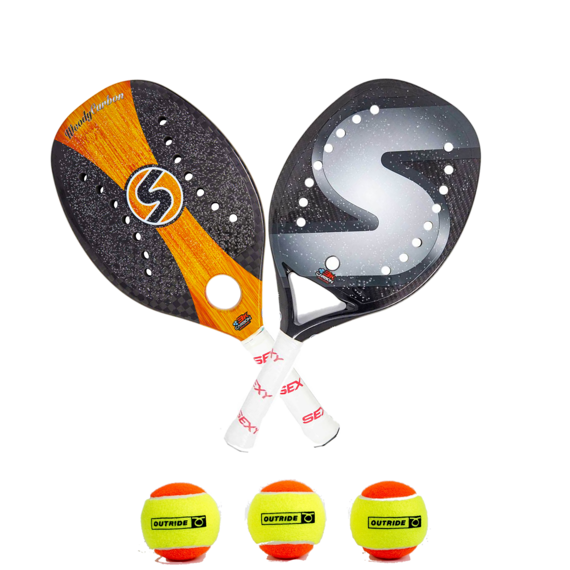 2 Paddle Carbon Pro Paddle Package - Alpha Beach Tennis